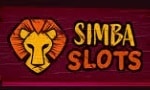Simba Slots homepage screenshot