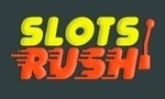 Slots Rush logo, a closed Temple Slots sibling