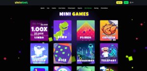 Velobet casino homepage and games lobby