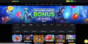 Velobet casino lobby screenshot