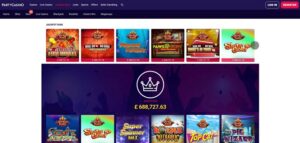 Party Casino lobby and homepage