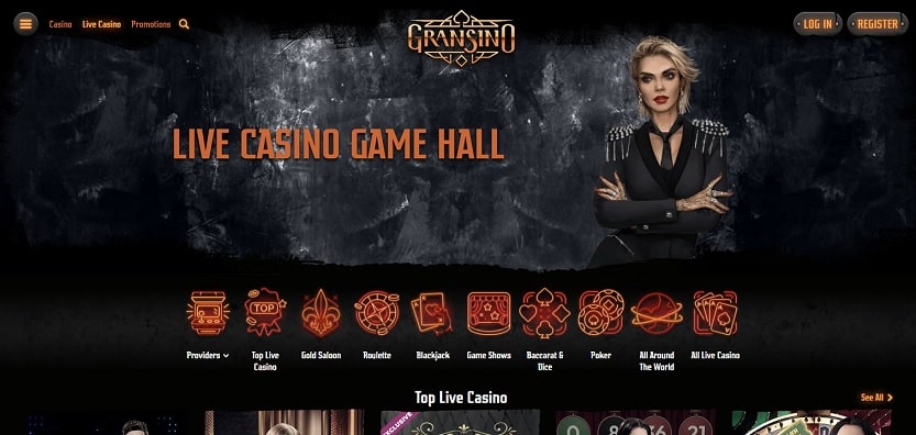 Gransino homepage screenshot
