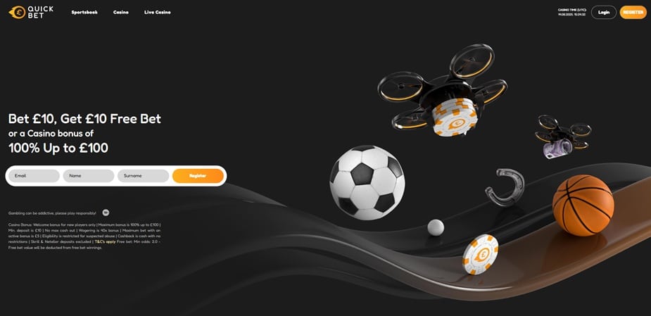 Quickbet logo, a Yako Casino sister site