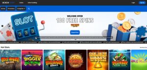 333 Casino homepage and slots lobby screenshot