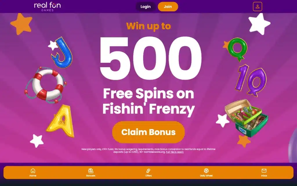 Real Fun Games homepage screenshot